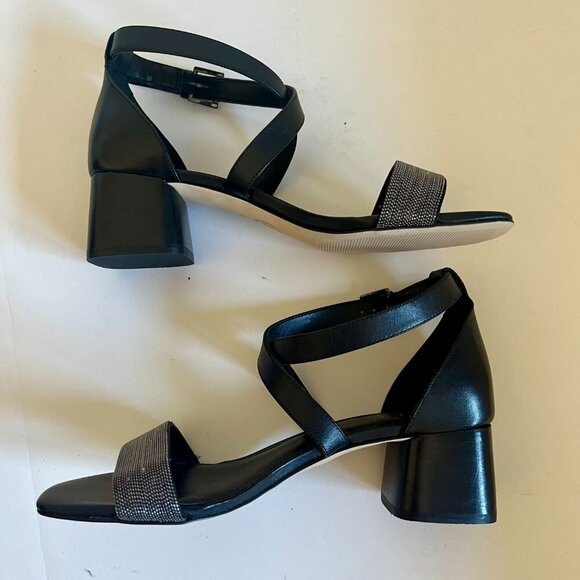NEW Michael Michael Kors Diane Black Block Heel Sandal Size 6.5 - Picture 7 of 7